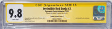 Load image into Gallery viewer, CGC 9.8 - Invincible Red Sonja #2 Tyndall "Blood" cover, Signed
