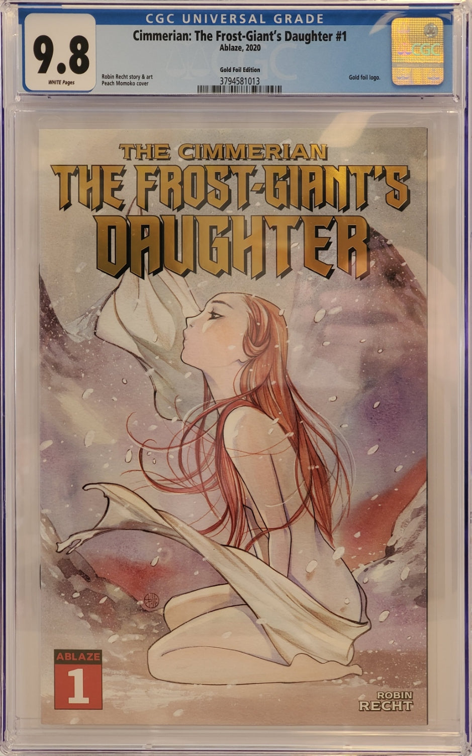 CGC 9.8 CIMMERIAN: THE FROST-GIANT'S DAUGHTER #1 Peach Momoko GOLD FOIL EXCLUSIVE