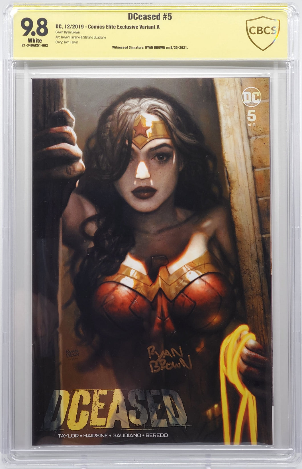 CBCS 9.8 - DCeased #5 - Signed by Ryan Brown