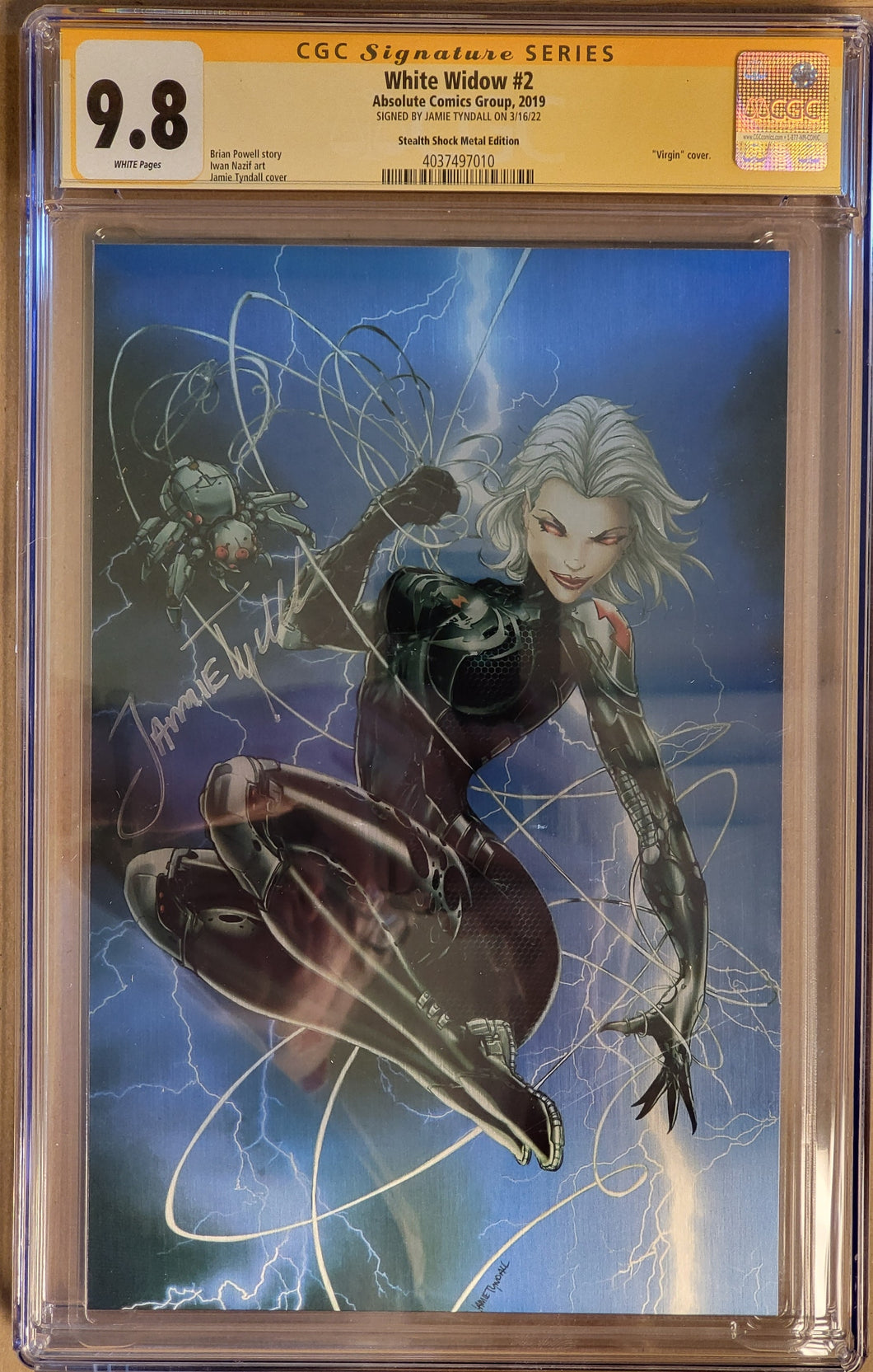9.8 CGC Signed - White Widow #2 - Stealth Shock Metal