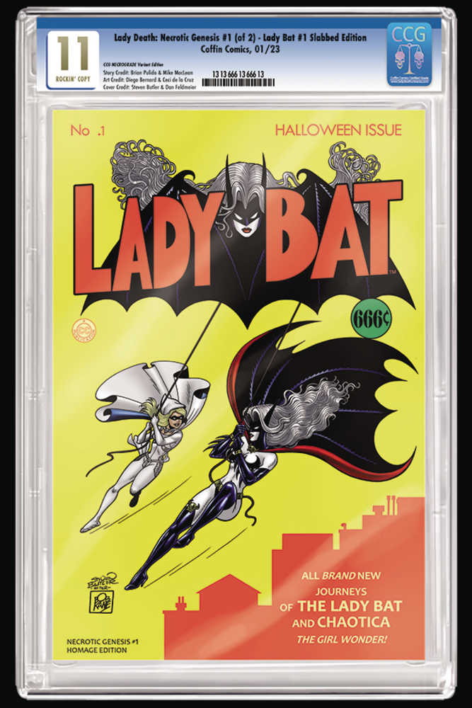 Lady Death Necrotic Genesis #1 (Of 2) Lady Bat Slabbed Edition (M