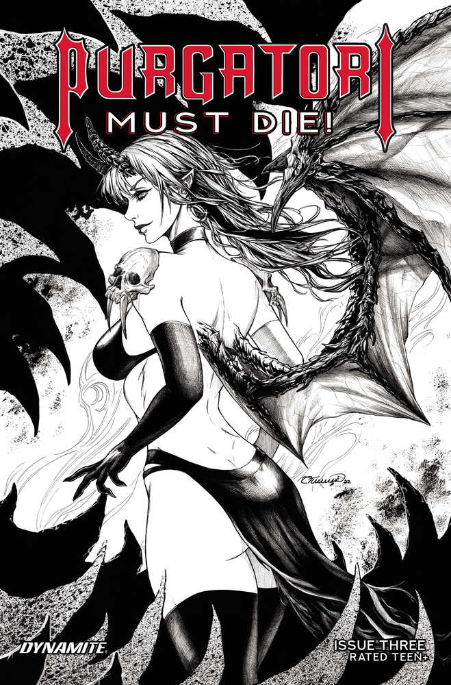 Purgatori Must Die #3 Cover F 5 Copy Variant Edition Turner Black & White