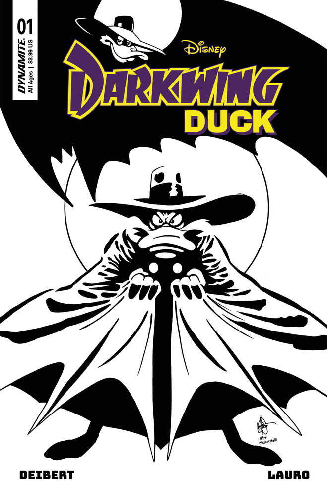 Darkwing Duck #1 Cover Zf 7 Copy Foc Variant Edition Haeser Black & White