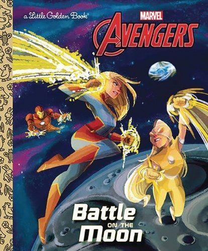 Avengers Battle On Moon Little Golden Book #