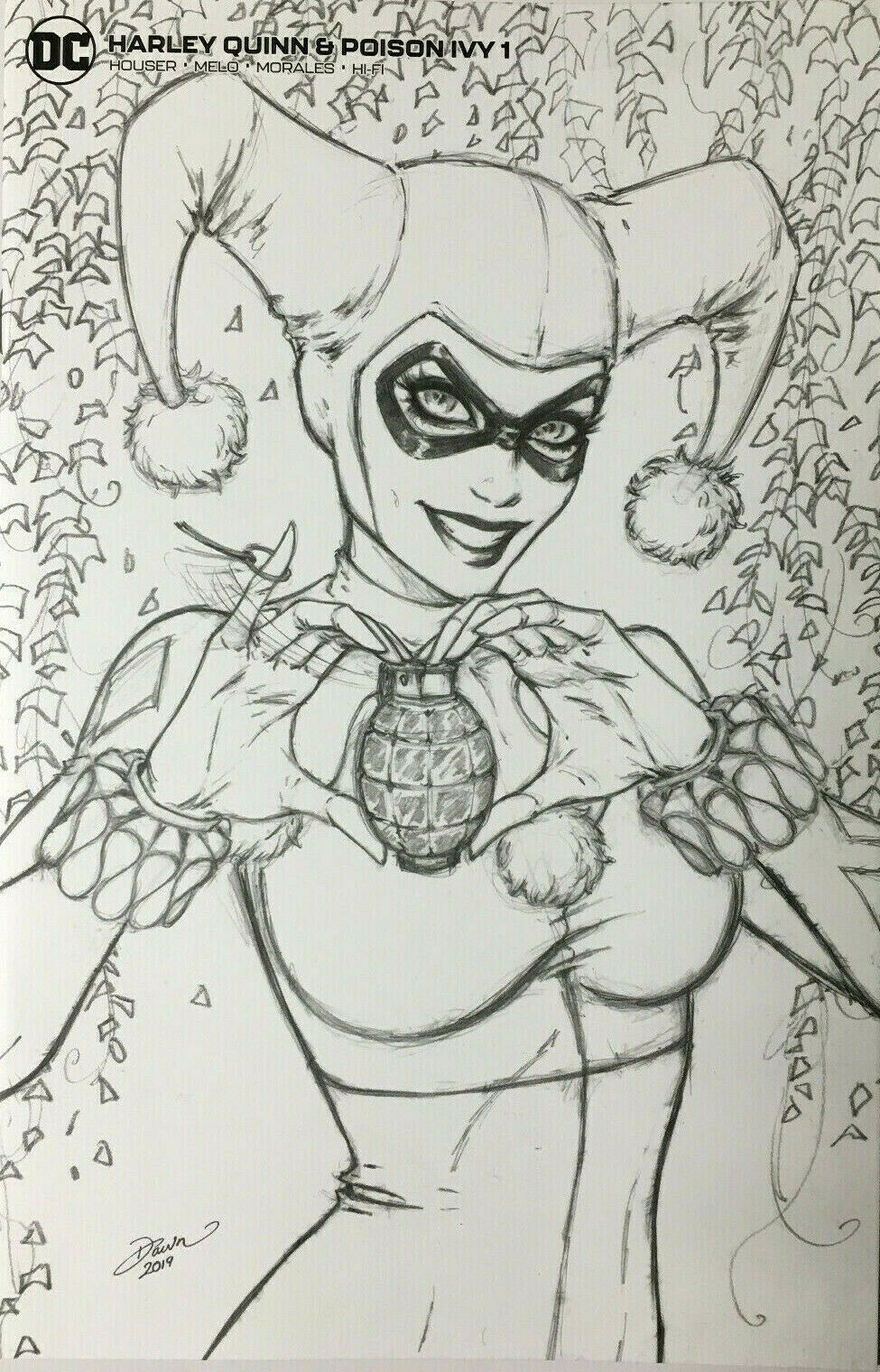 Harley Quinn & Poison Ivy #1 Exclusive Dawn McTeigue Sketch Variant